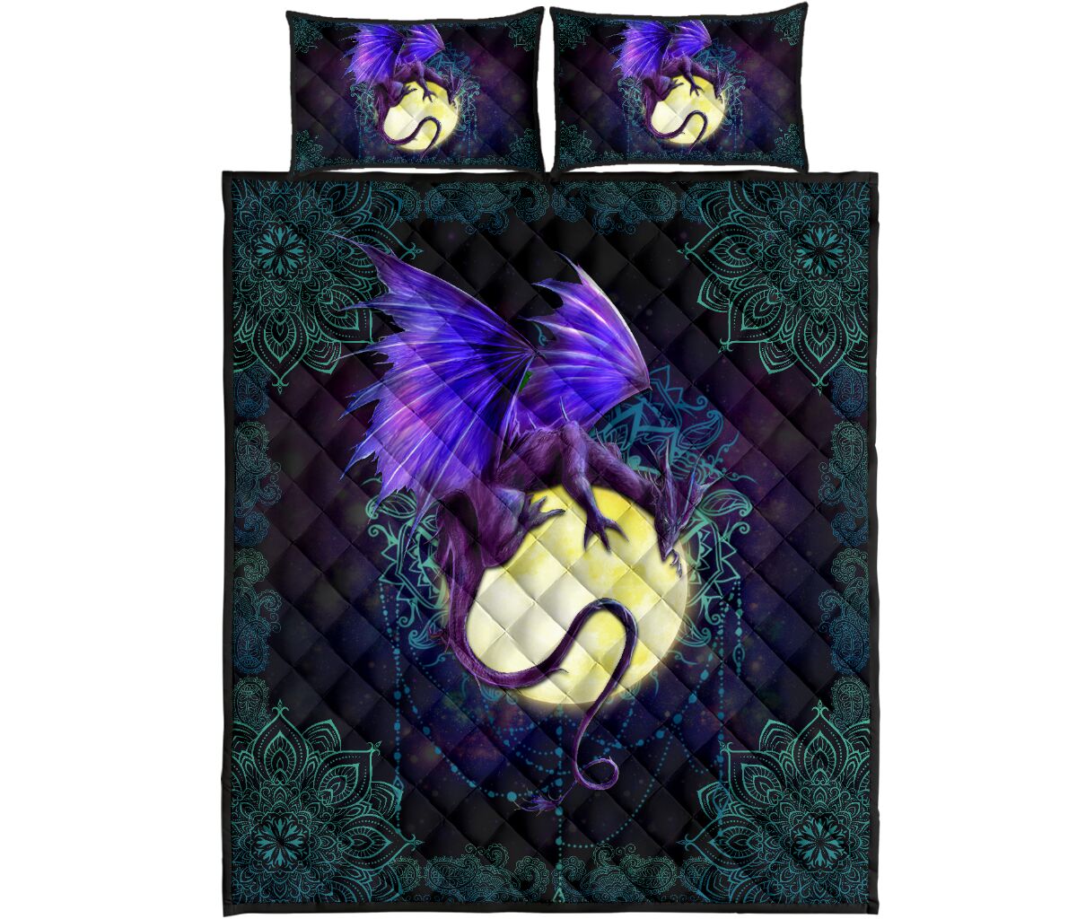 Dragon Moon Quilt Bed Set 6- Love Quilt Bedding Set