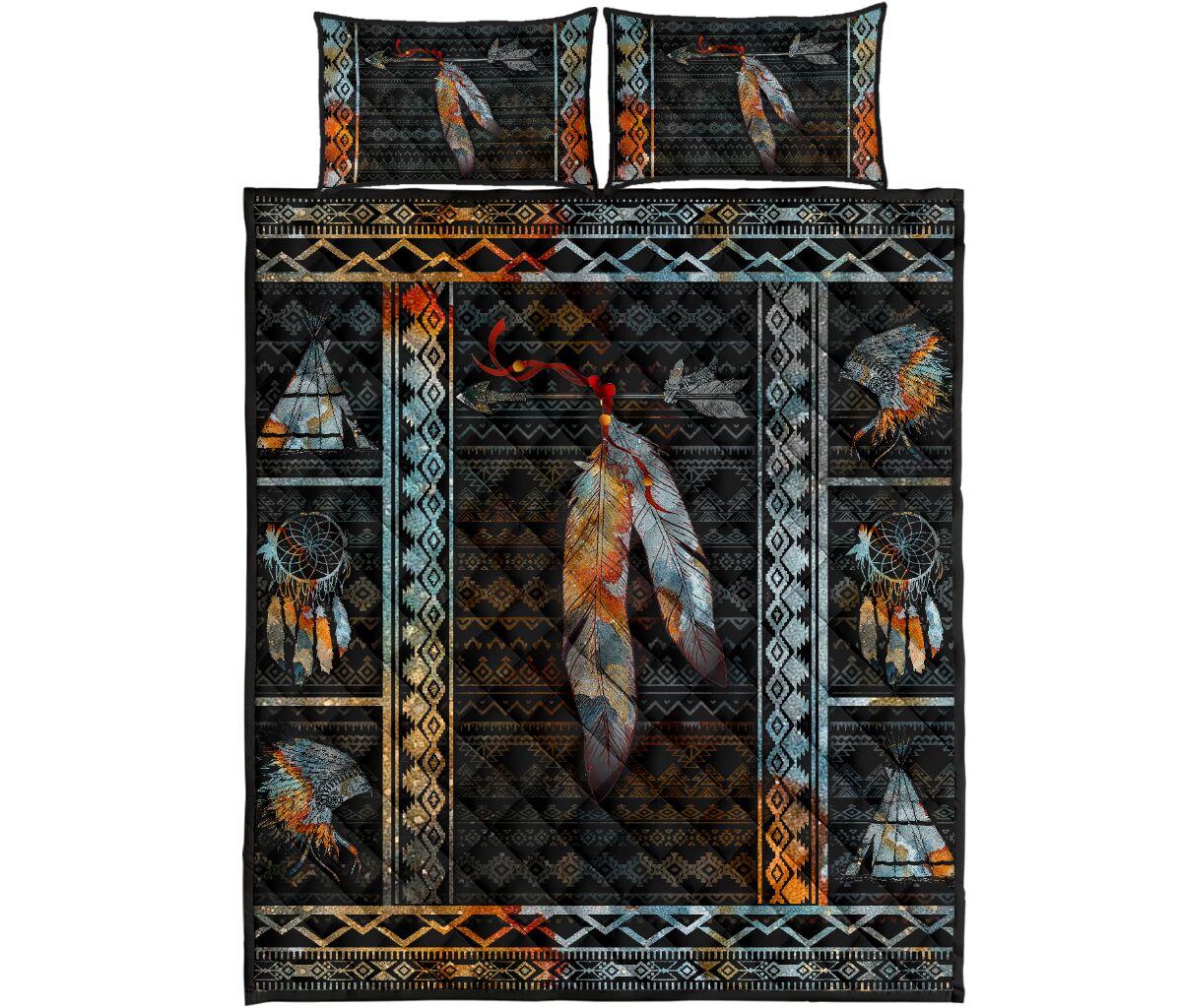Native Quilt Bed Set - Love Quilt Bedding Set