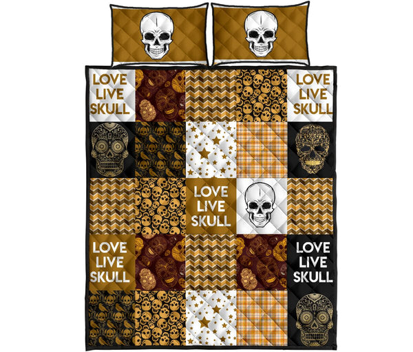 Quilt Bed Set - Skull 90 - Love Quilt Bedding Set