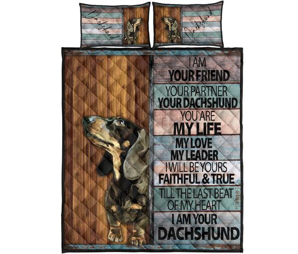 Dachshund Your Friend - Bed Set - Love Quilt Bedding Set