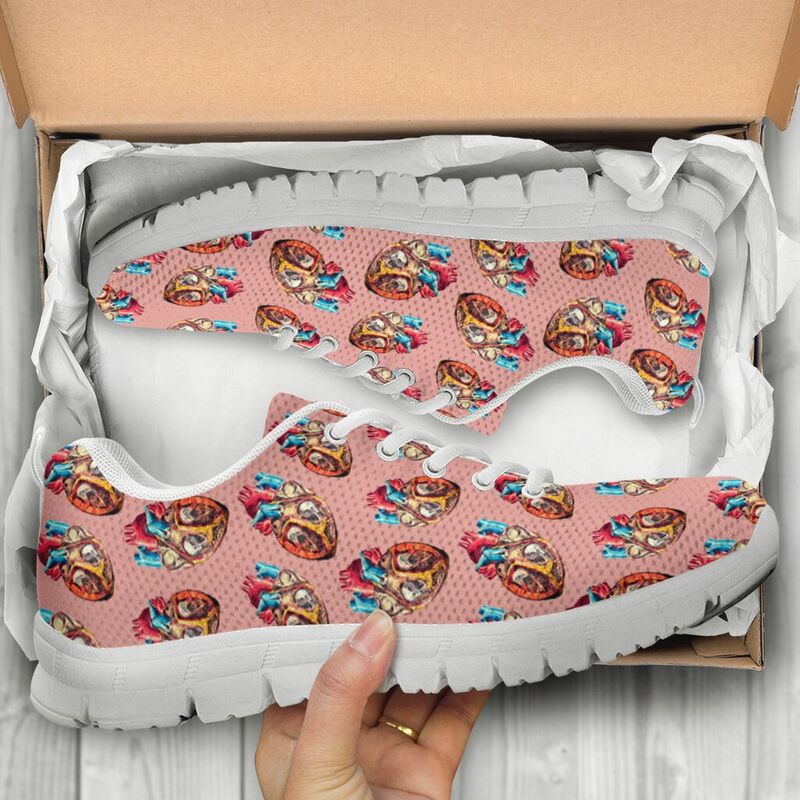 Nurse Heart Sneakers, Running Shoes, Shoes For Women, Shoes For Men, Custom Shoes, L- Love Sneakers