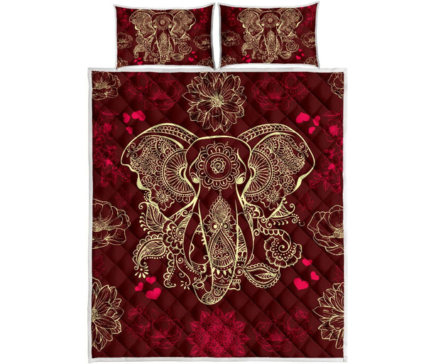 Elephant Mandala Flower - Love Quilt Bedding Set