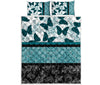 Butterfly Darkturquoise - Bed Set - Love Quilt Bedding Set