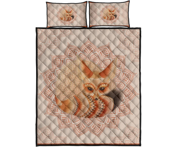 Fox Quilt Bed Set- Gift For Fox Lovers 71 - Love Quilt Bedding Set