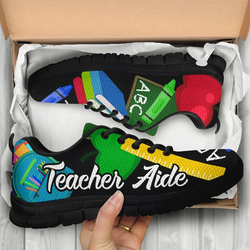 Teacher Aide Sneakers, Running Shoes, Shoes For Women, Shoes For Men, Custom Shoes, L- Love Sneakers