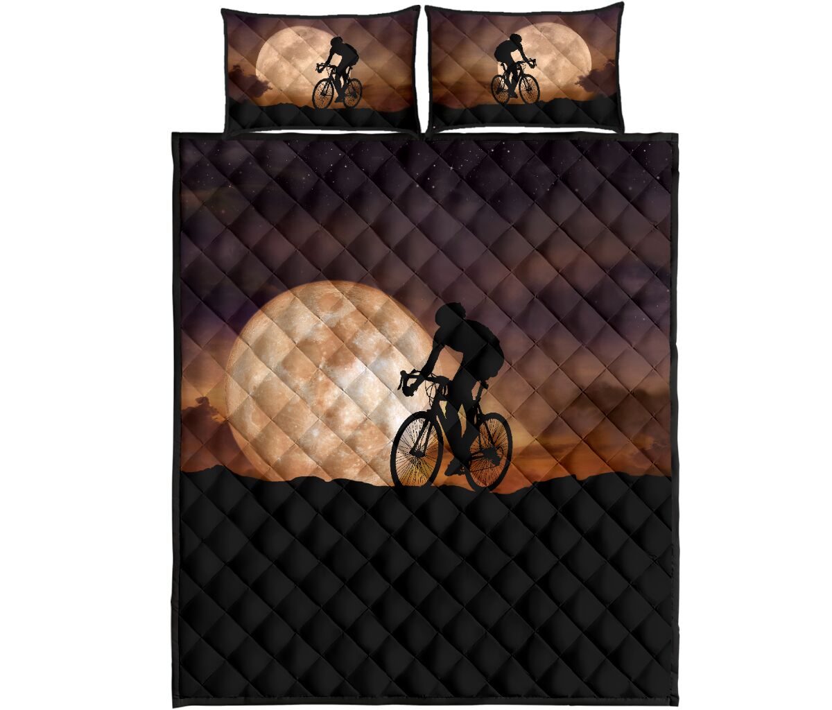 Cycling With Moon - Bed Set - Love Quilt Bedding Set