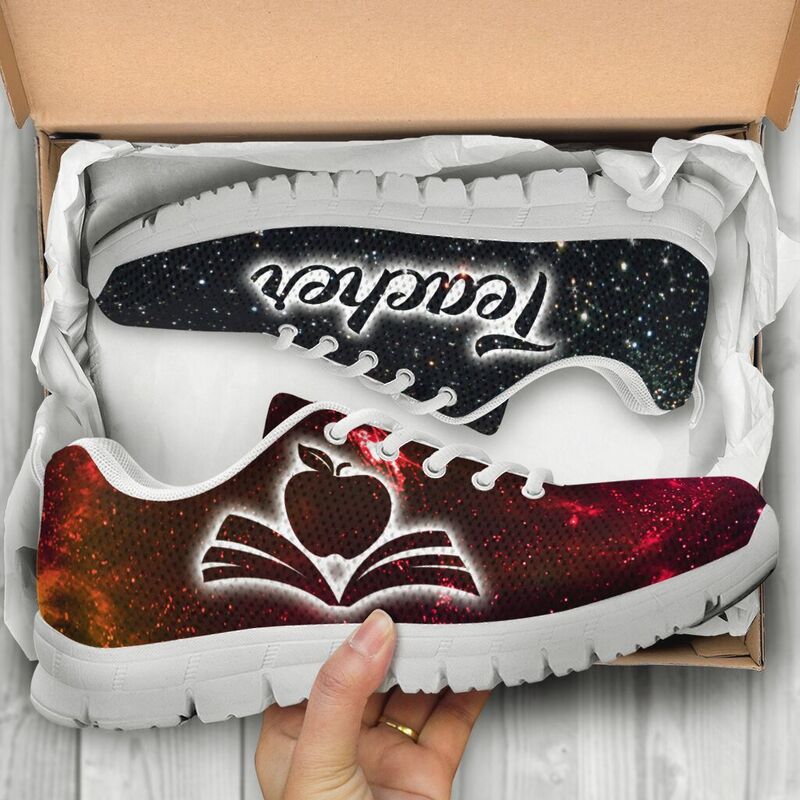 Teacher Galaxy Black Orange Kd Sneakers, Running Shoes, Shoes For Women, Shoes For Men, Cust- Love Sneakers