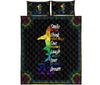 Shark Rainbow Color Smile Often Think Quilt Bed Set - Love Quilt Bedding Set