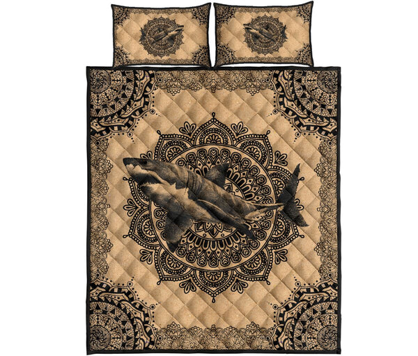 Shark Kraft Style Quilt Bed Set - Love Quilt Bedding Set