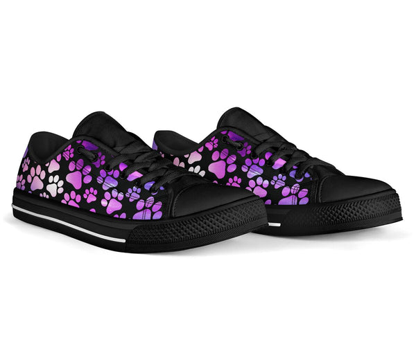 Dog Paw Purple Galaxy - Low TopShoe - Love Love Top Shoes