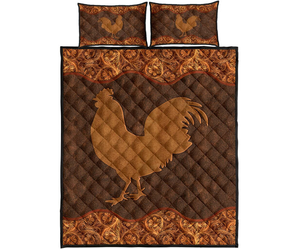 Chicken Leather Style Quilt Bed Set 301118