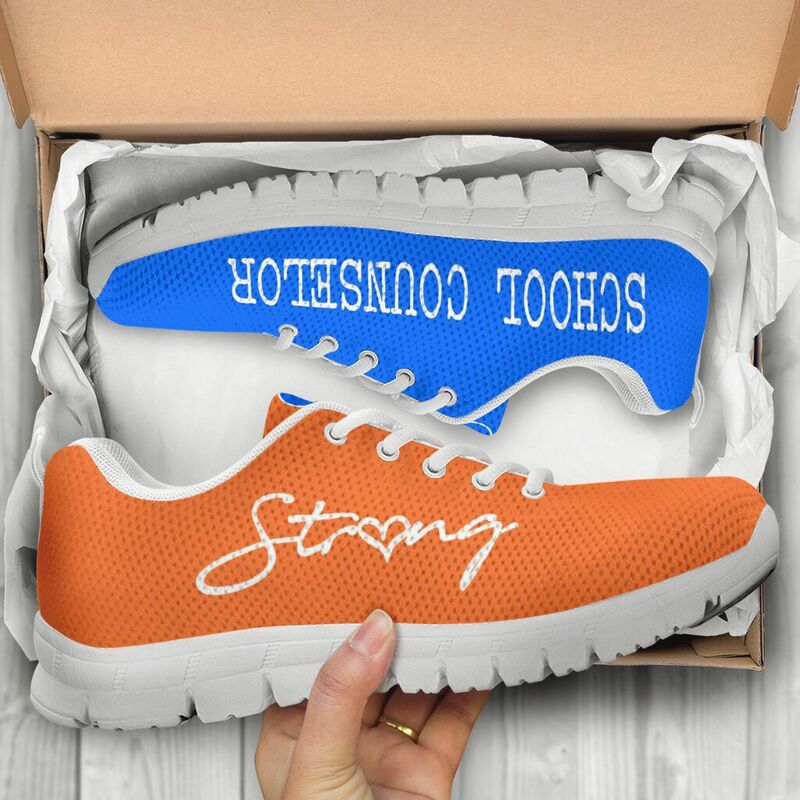 School Counselor Strong Blue Orange Kd Sneakers, Runni- Love Sneakers