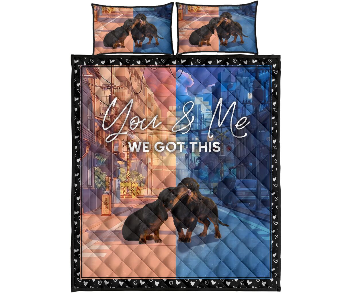 Dachshunds Got This - Quilt Bed Set - Nnl - Love Quilt Bedding Set