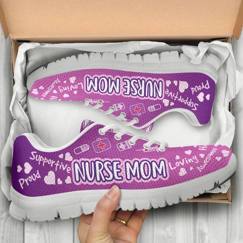 Nurse Mom Sneakers, Running Shoes, Shoes For Women, Shoes For Men, Custom Shoes, L- Love Sneakers