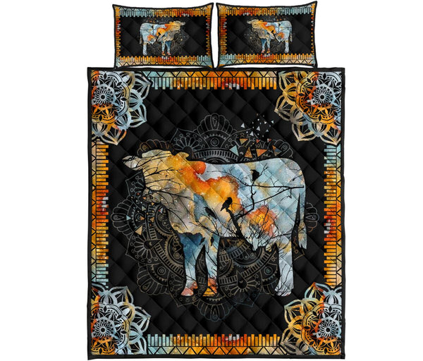 Cow Color Mandala - Bed Set - Love Quilt Bedding Set