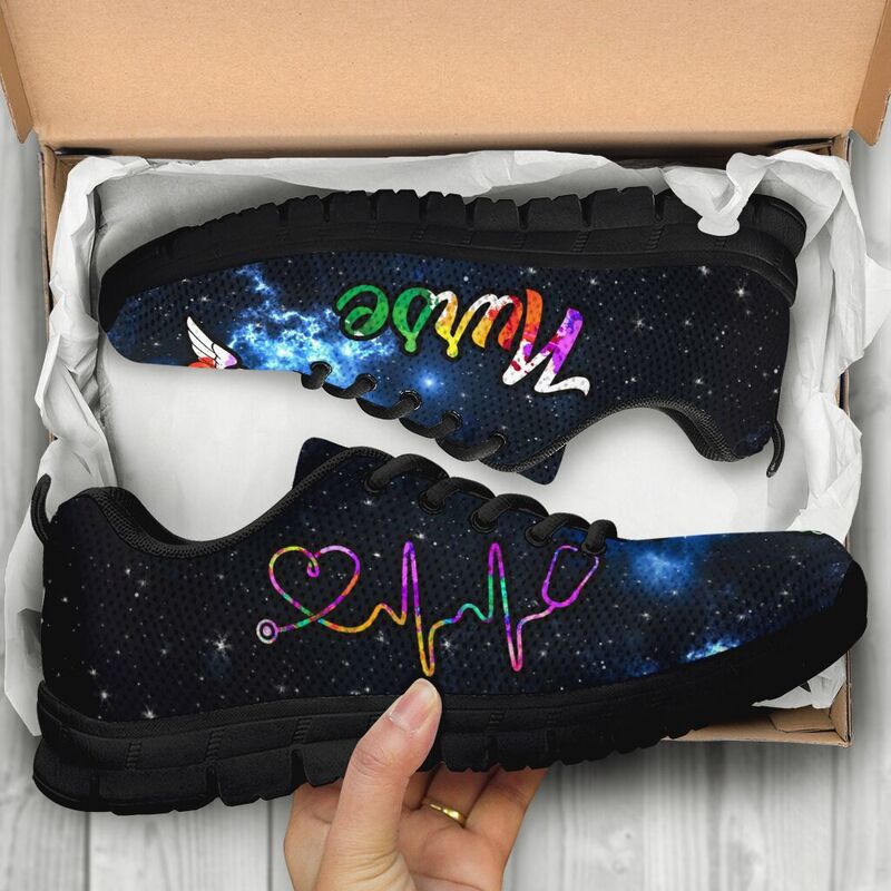 Nurse- Galaxy Art Sneakers, Running Shoes, Shoes For Women, Shoes For Men, Custom Shoes, L- Love Sneakers