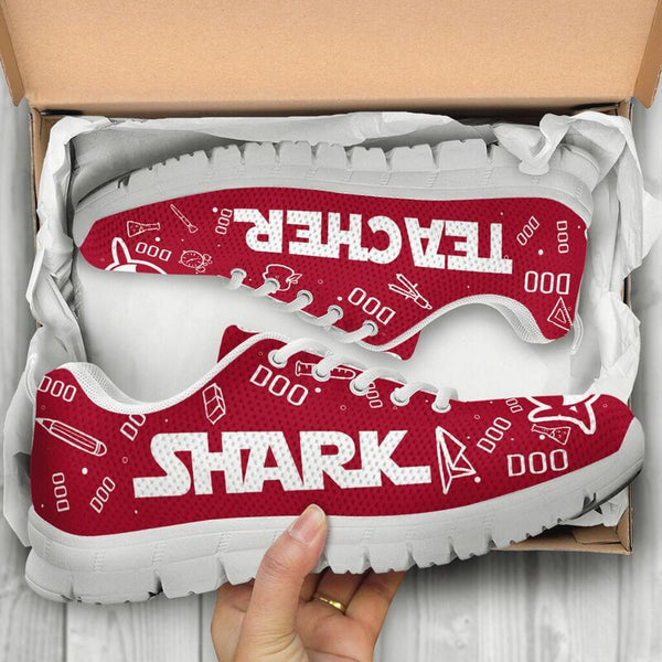 Teacher Shark Sneakers, Running Shoes, Shoes For Women, Shoes For Men, Custom Shoes, L- Love Sneakers