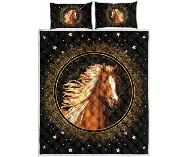 Horse Paisley Round - Love Quilt Bedding Set