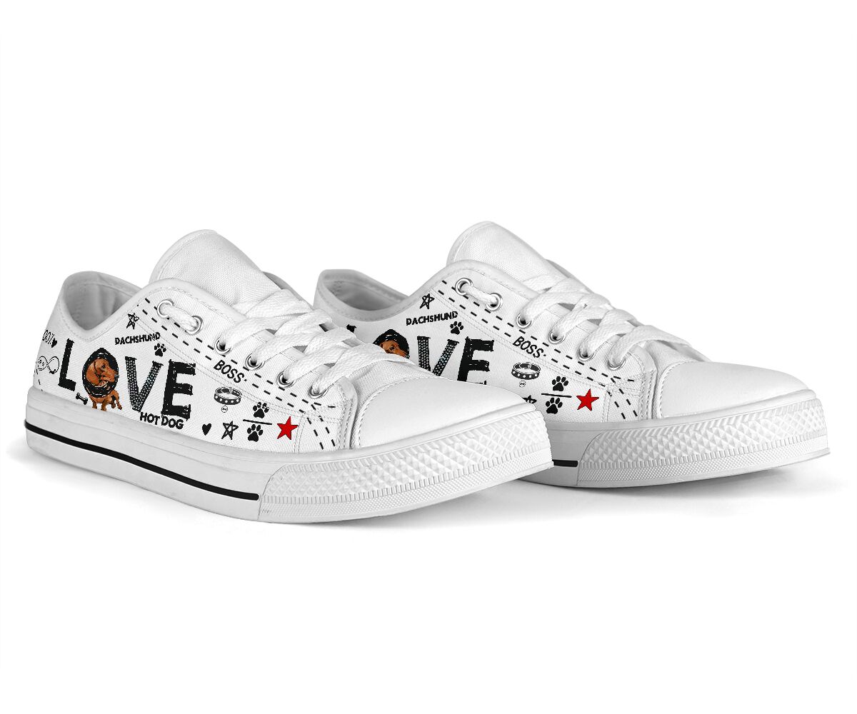 Dachshund Love - Low Top Shoe - Love Love Top Shoes