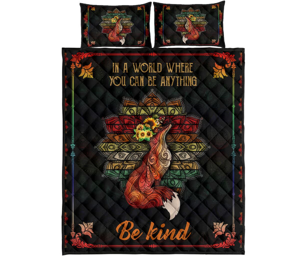 Quilt Bed Set - Fox - Vintage - You Can Be Anything 29 - Love Quilt Bedding Set