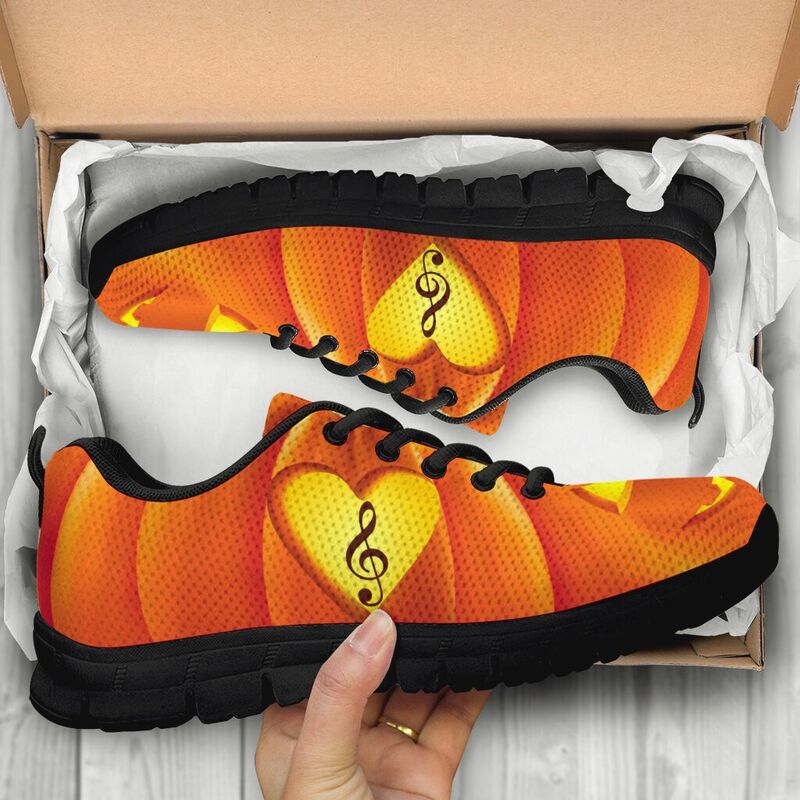 Music Teacher Pumpkin Shoes Sneakers, Running Shoes, Shoes For Women, Shoes For Men, Custom - Love Sneakers