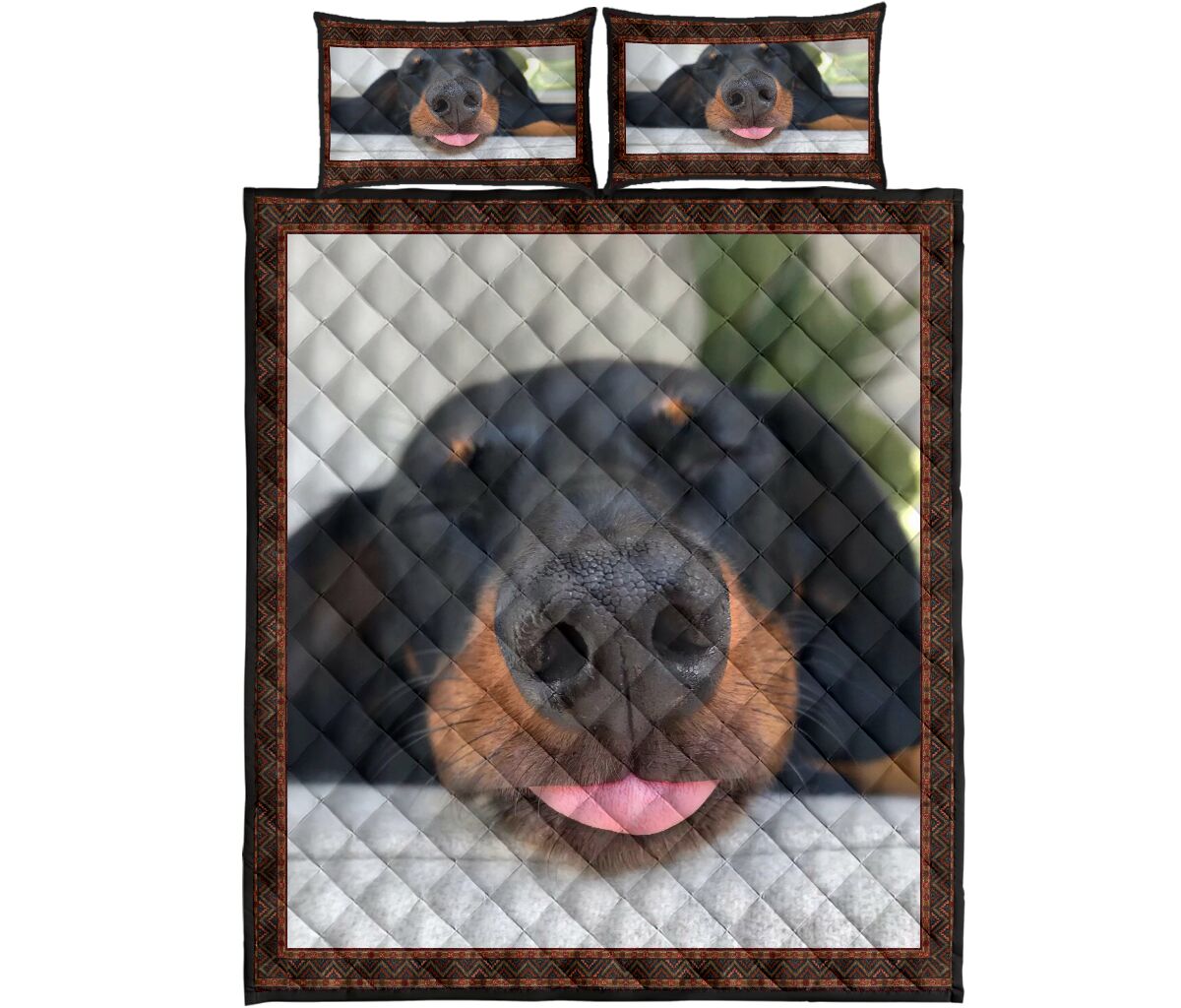 Dachshund Sleeping - Quilt Bed Set - Love Quilt Bedding Set