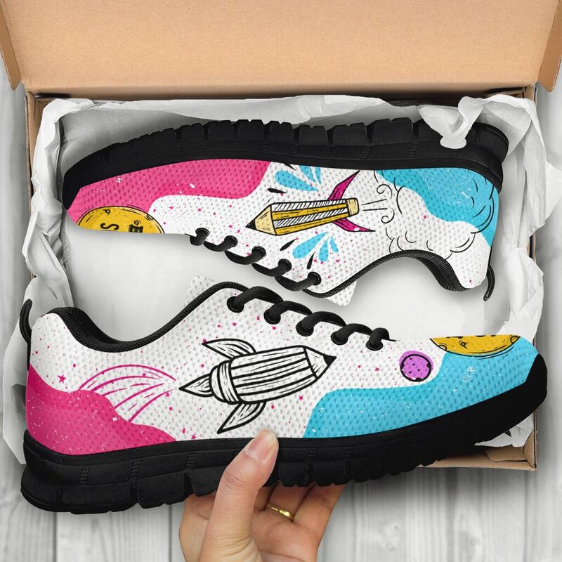 Black To School Pc Sneakers, Running - Love Sneakers