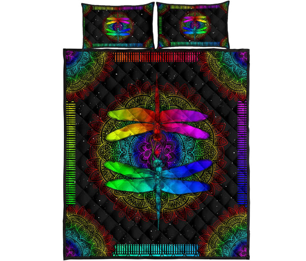 Quilt Bed Set - Colorful - Dragonfly 38 - Love Quilt Bedding Set