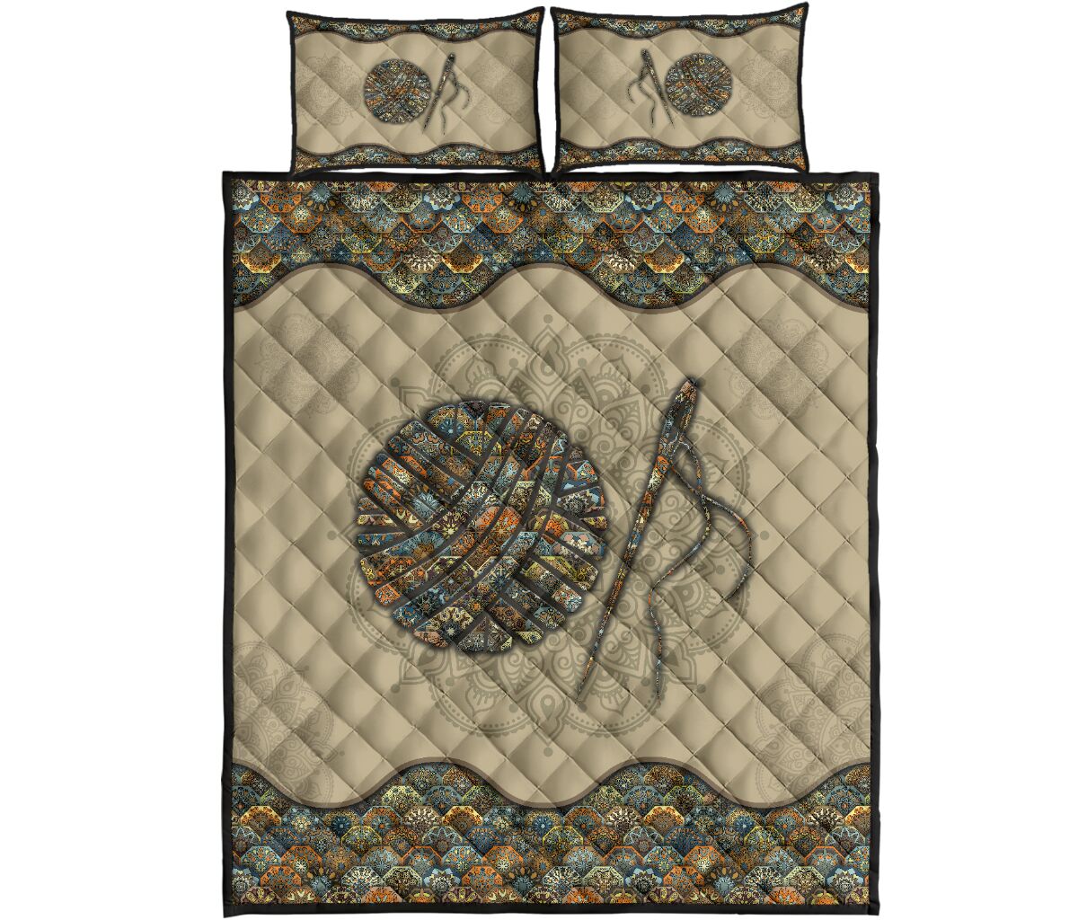 Quilt Bed Set - Mandala - Crochet 17 - Love Quilt Bedding Set