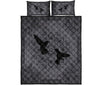 Humming Bird Mandala Grey Quilt Bed Set - Love Quilt Bedding Set