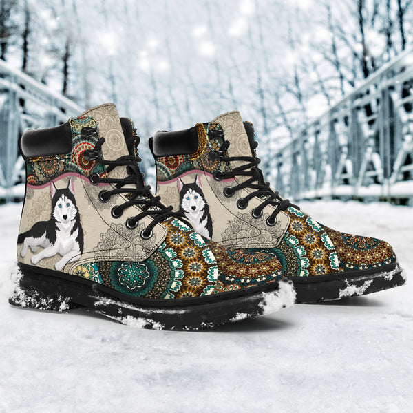 Husky Dog- Vintage Mandala Asboot Kd - Love All Season Boots