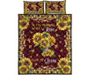 In The Morning When Rise Sunflower Art Style Quilt Bed Set - Love Quilt Bedding Set