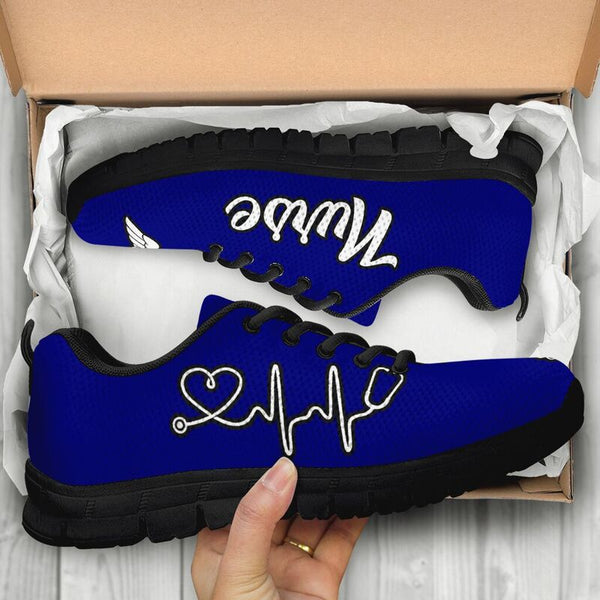 Nurse- Navy Blue Kd Sneakers, Running Shoes, Shoes For Women, Shoes For Men, Custom Shoes, L- Love Sneakers
