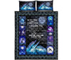 Dolphin Love Dark Moon Quilt Bed Set - Love Quilt Bedding Set