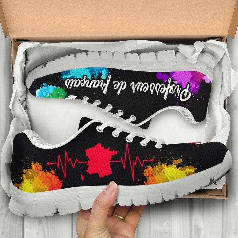 French Teacher Tieng Phap (professeur De Français) Sneakers, Runni- Love Sneakers
