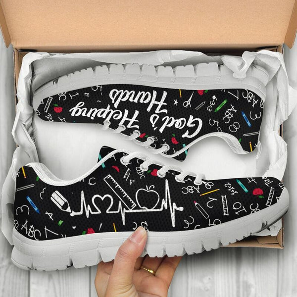 God's Helping Hands Hb Partten Sneakers, Running Shoes, Shoes For Women, Shoes For Men, Cust- Love Sneakers
