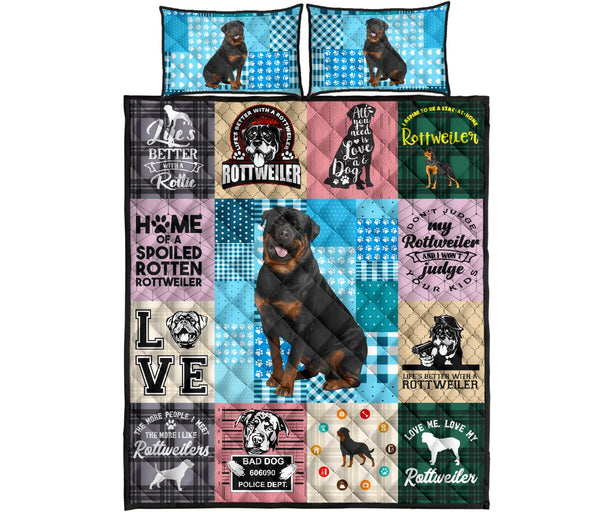 Rottweiler Caro - Bed Set - Love Quilt Bedding Set