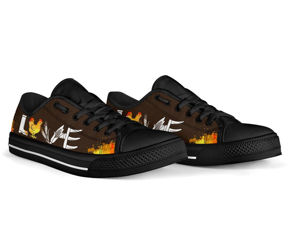 Chicken Love Art Low Top Shoes