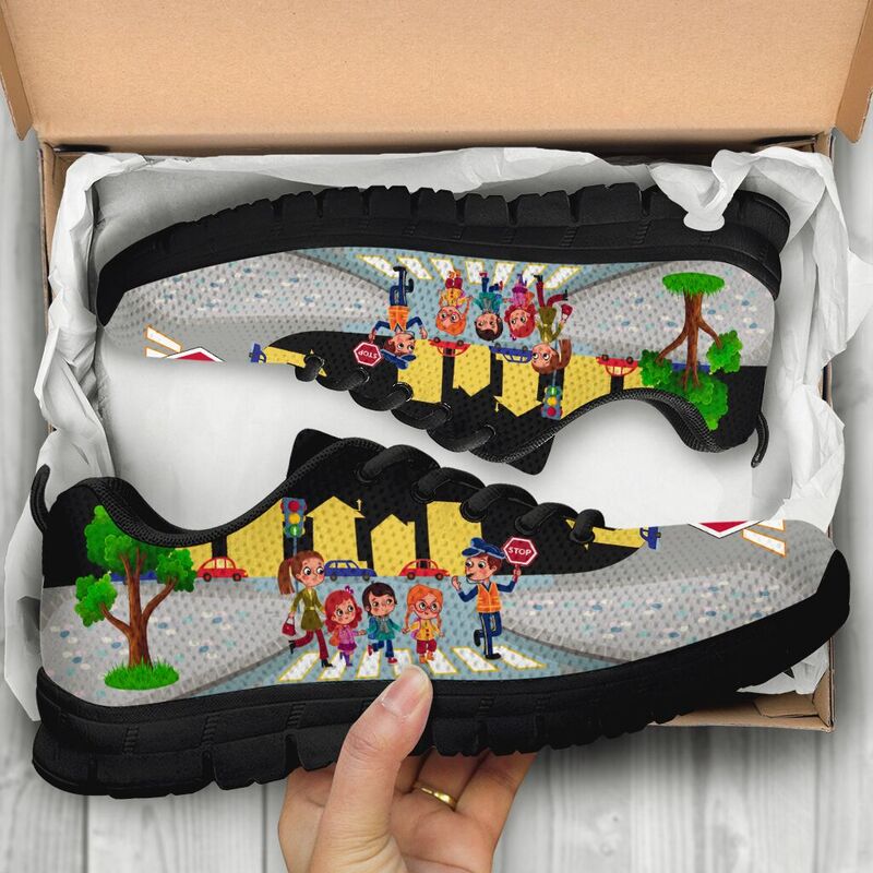 Crossing Guards Black Sneakers, Running - Love Sneakers