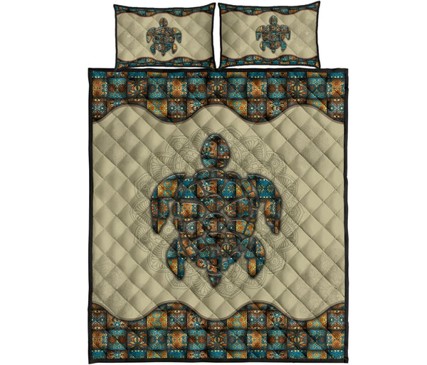 Quilt Bed Set - Mandala - Turtle 72 - Love Quilt Bedding Set