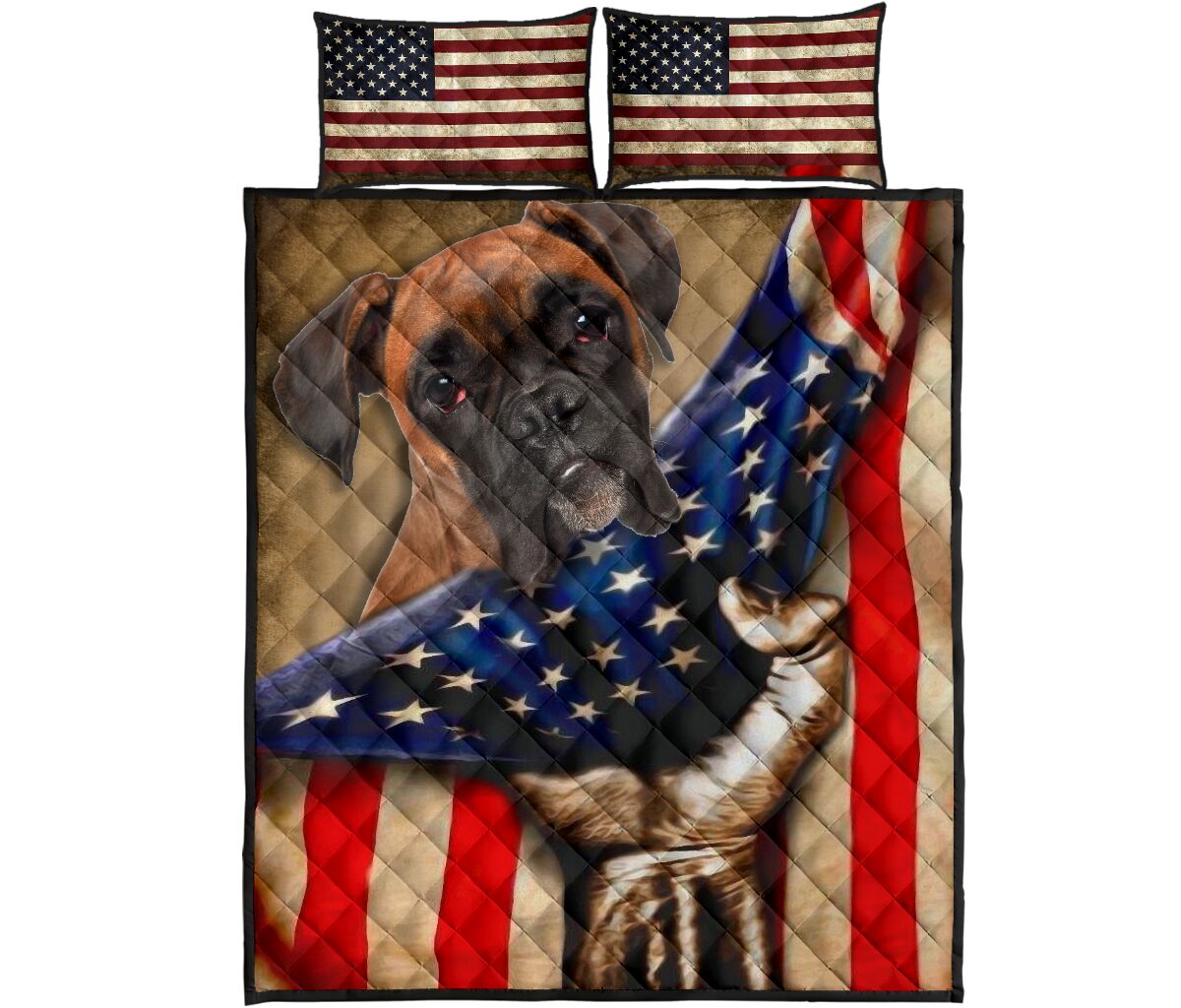 Boxer Quilt Bed Set 57 - Love Quilt Bedding Set