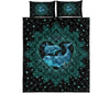 Dolphin Mandala Gold Art Style Quilt Bed Set- Love Quilt Bedding Set