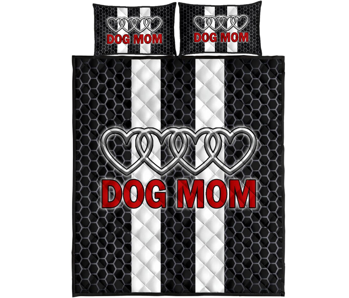 Dog Mom Heart - Bed Set - Love Quilt Bedding Set
