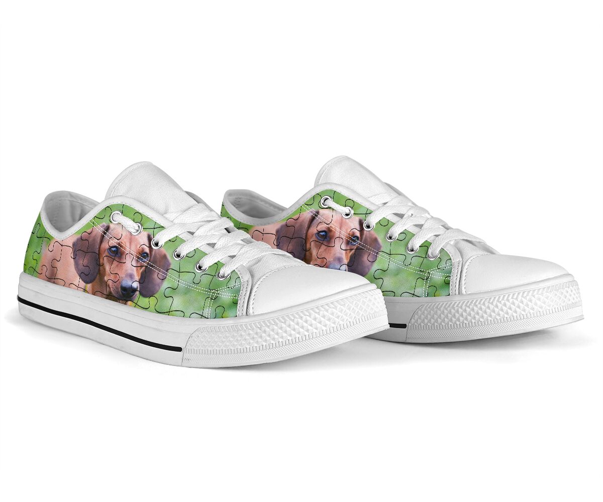 Dachshund Puzzle - Low Top Shoe - Love Love Top Shoes