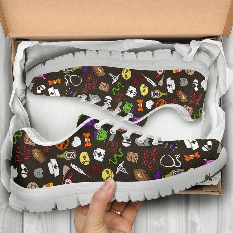 Nurse Halloween Pt Sneakers, Running Shoes, Shoes For Women, Shoes For Men, Custom Shoes, L- Love Sneakers