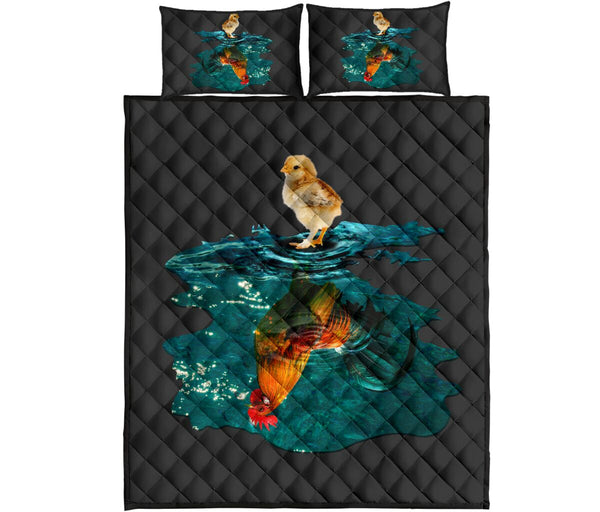 Chicken Farm Shadow Style Quilt Bed Set - Love Quilt Bedding Set