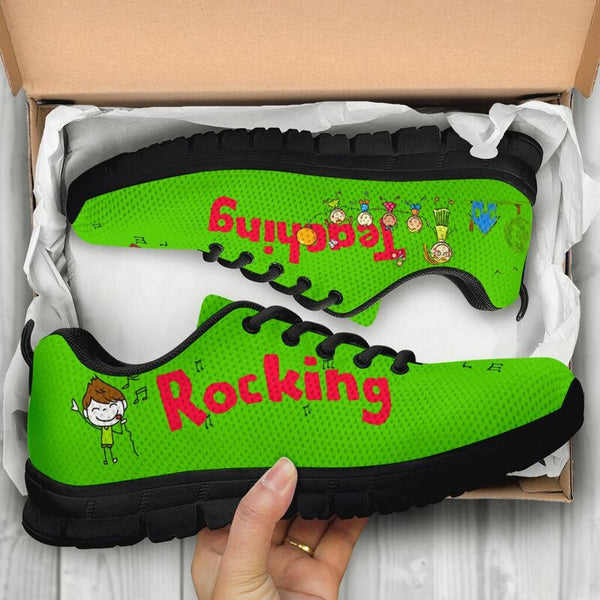 Teaching And Rocking Green Kd Sneakers, Running Shoes, Shoes For Women, Shoes For Men, Cust- Love Sneakers