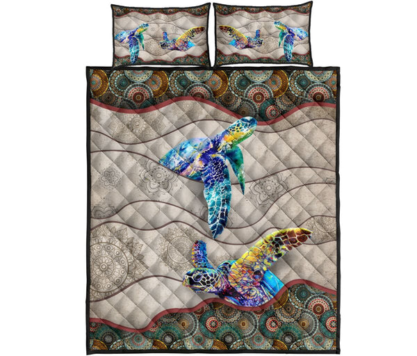 Quilt Bed Set - Turtle 87 - Love Quilt Bedding Set