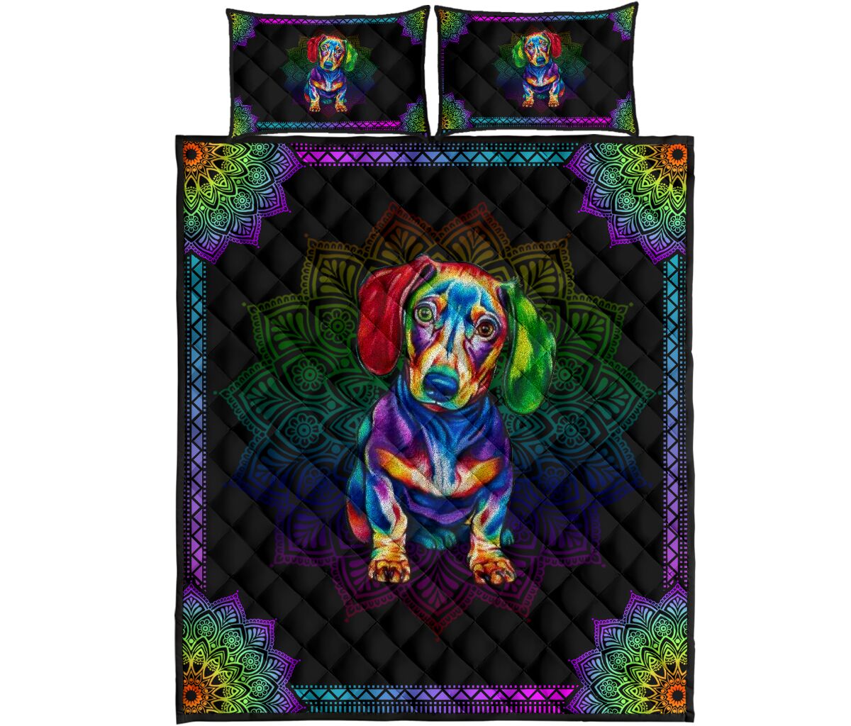 Quilt Bed Set - Dachshund 69 - Love Quilt Bedding Set