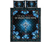 God Cross Flower Quilt Bed Set - Love Quilt Bedding Set